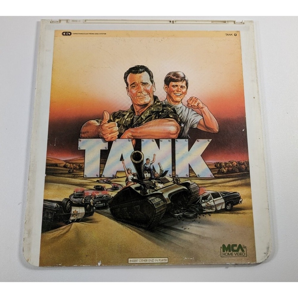 Tank 1984 Movie James Garner CED Capacitance Electronic Disc Vintage MCA Video